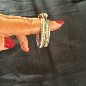 Costume Silver Hoops